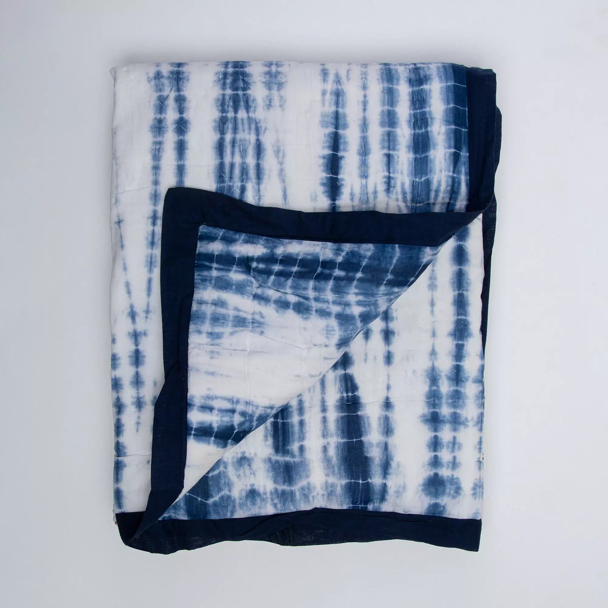 Blue Tie Dye Reversible Cotton Baby Blankets 099
